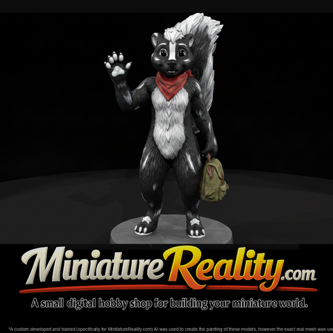 Skunk Mascot Costume Performer