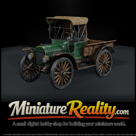 Antique Open-Cab Pickup Truck (Early 1900s)