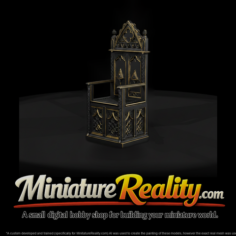 Gothic Carved Royal Throne