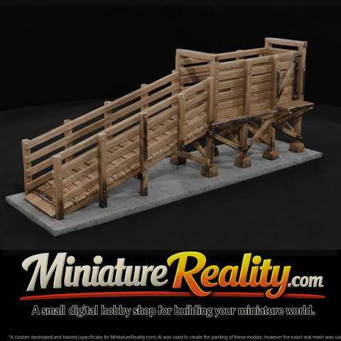 Timber Livestock Loading Chute