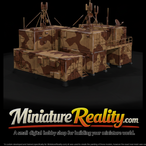 Modern Desert TOC Container Complex miniature, three-quarter view