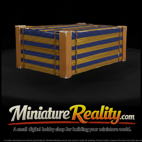 Realistic Bundled Steel Sheet Pallet 3D Asset Gnhp