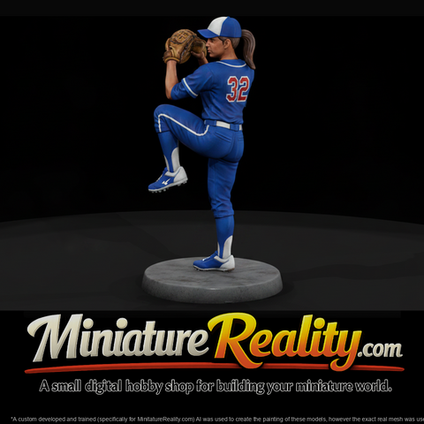 Baseball Pitcher in Windup