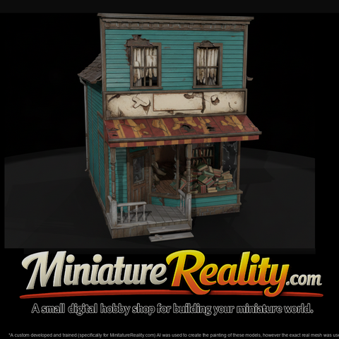 Abandoned Two-Story Clapboard Storefront