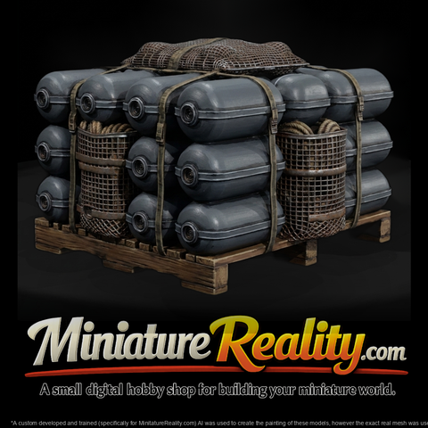 Industrial Marine Fender Pallet (Stylized)