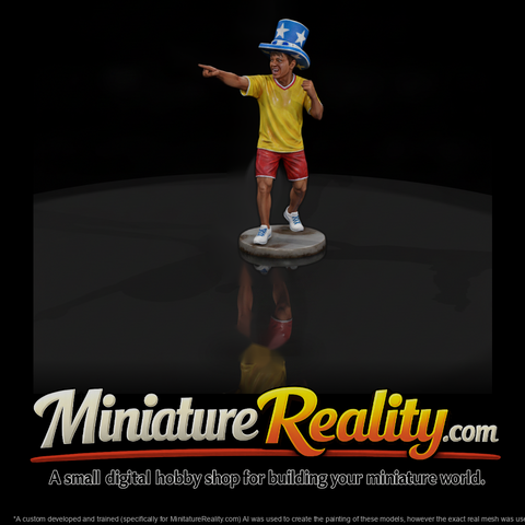 Foam Cowboy Hat Fan miniature, three-quarter view