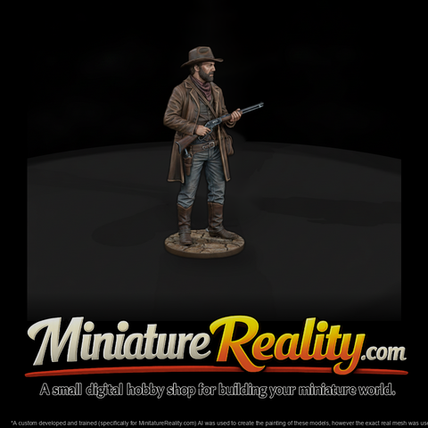 Ww 0127 Townsfolk Cowboy With Rifle