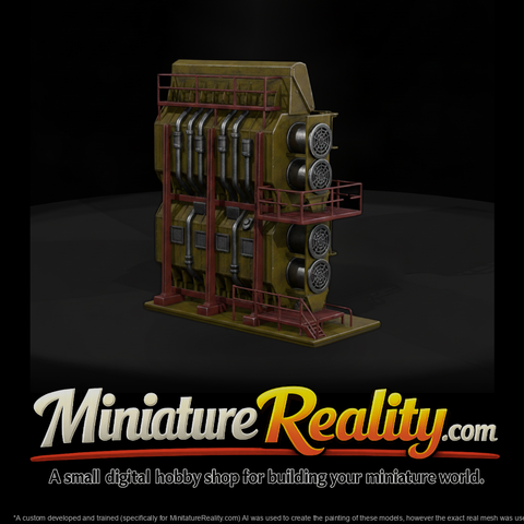 Industrial Grain Dryer miniature, three-quarter view