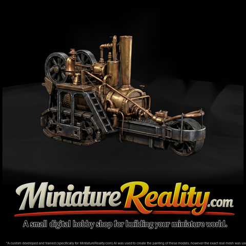 Steampunk Steam-Tracked Tractor