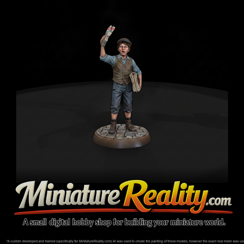 Ww 0243 Townsfolk Street Newsboy