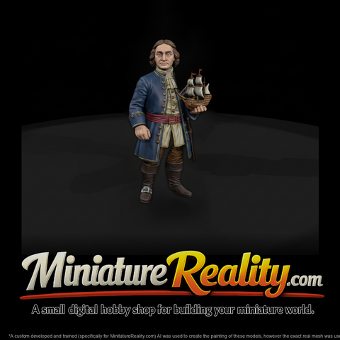 Historical Peter the Great Figure, three-quarter view