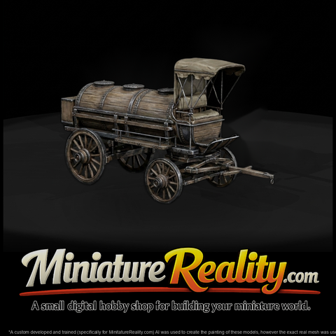 Horse-Drawn Water Tank Wagon