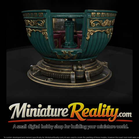 Ornate Teacup Amusement Ride Car