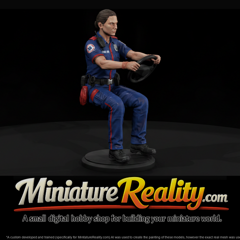 Seated Ambulance Driver EMT