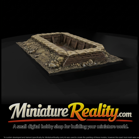 Realistic Sandbag Trench — Modular Wargame Terrain
