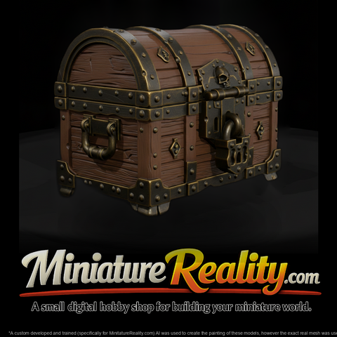 Stylized Detailed Pirate Treasure Chest 3D Model 4