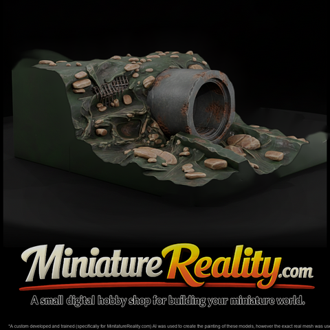 Detailed Culvert Terrain Diorama 3D Print Model Mx