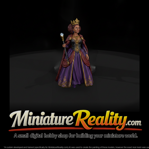 Fantasy Queen with Crown and Scepter