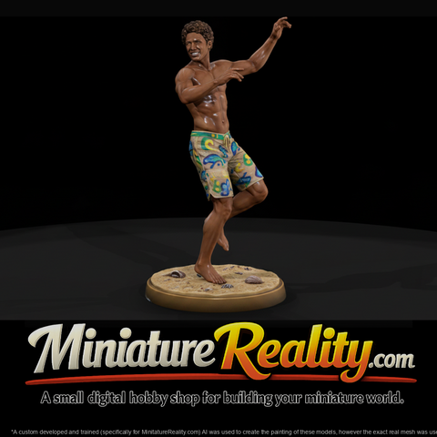 Beach Samba Dancer in Board Shorts