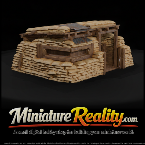 Mil 025 Vietnam Sandbag Perimeter Bunker