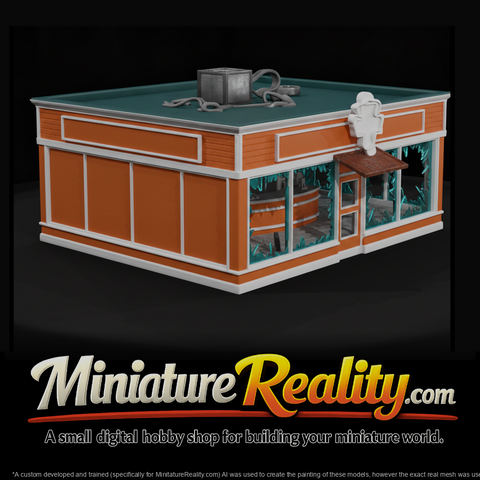 Corner Retail Store with Glass Front
