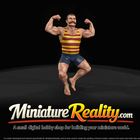 Strongman Figurine — Early 20th Century Circus Figurine — Early 20th Century Circus