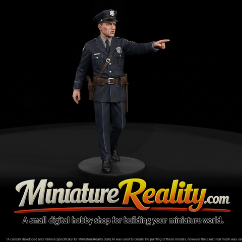 1950s Officer Directing Traffic