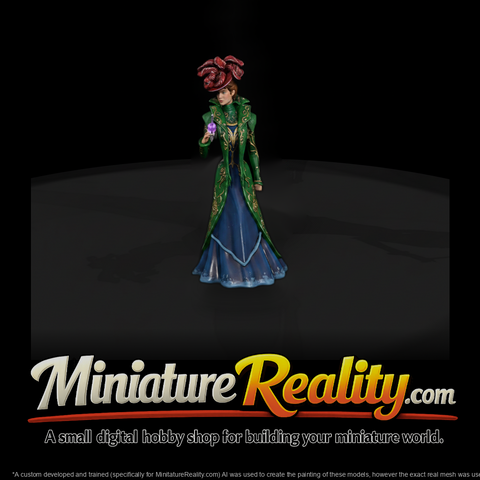 Elegant Noble Sorceress in Gown
