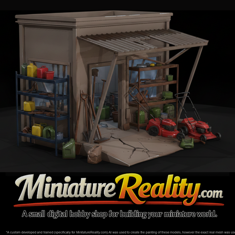 Lawn and Garden Shop Corner Scene