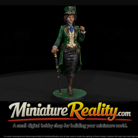 Steampunk Aristocrat Woman with Cane