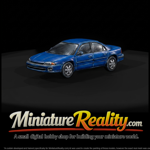 Low-Poly 4-Door Sedan — Car