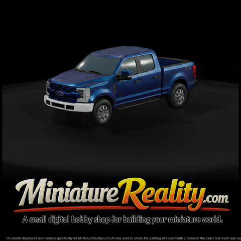 Untextured Ford Super Duty Crew Cab Pickup 3D Mode