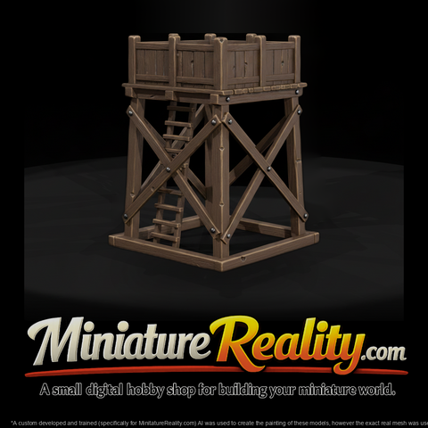 Civil War Picket Observation Post miniature, three-quarter view