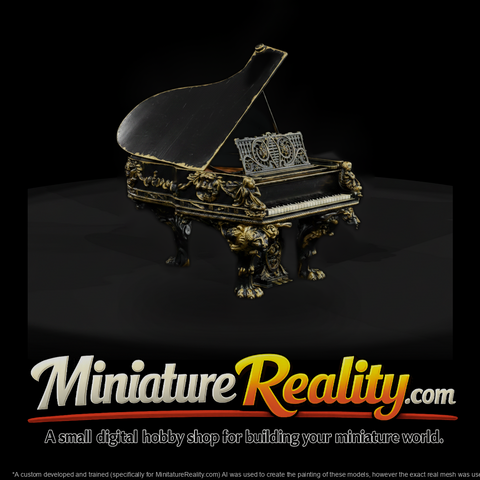 Ornate Baroque Grand Piano