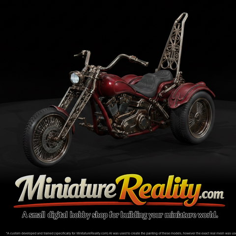Lowrider Trike Rider miniature, three-quarter view