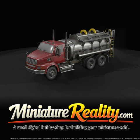 Cistern Tanker Semi Truck – 3D Printable Scale Model