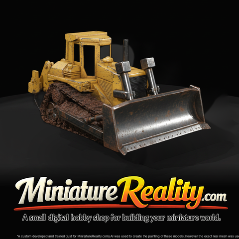 Compact Bulldozer Miniature (3D Printable)