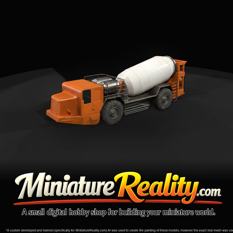 Concrete Agitator (Mixer) Truck — 3D Printable Miniature