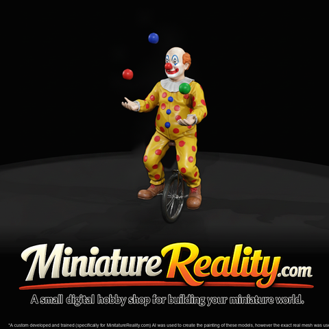 Costumed Circus Clown Miniature (3D Printable)