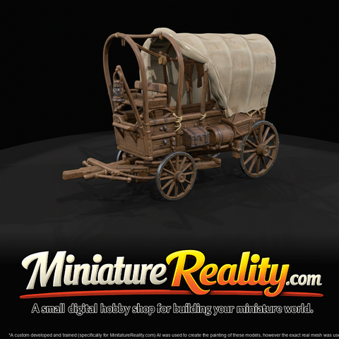 detailed covered wagon
