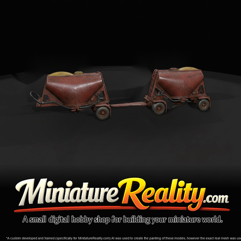 Double Dry Bulk Trailer (3D Printable Scale Model)