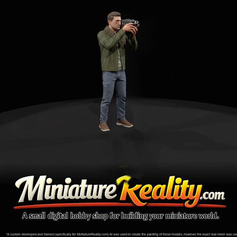 Fashion Models & Photographer — Miniature 3D Printable Set