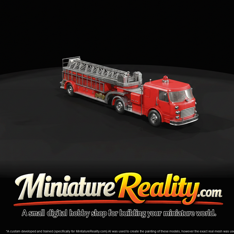 fire truck red with ladder