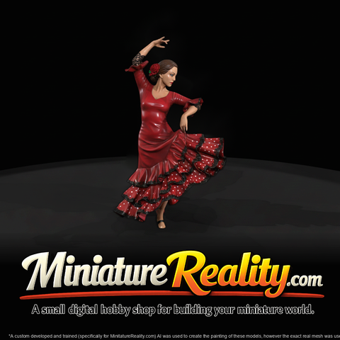 Flamenco Street Performer — Female Figurine