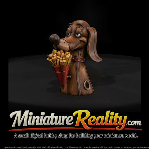 Fry Pup — Stylized Dog French Fry Miniature