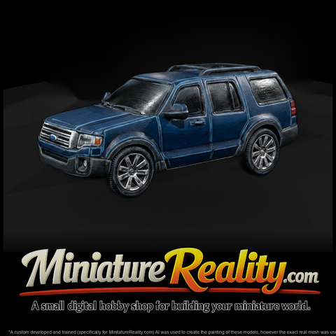 Full-Size SUV Model for & Small-Scale, three-quarter view