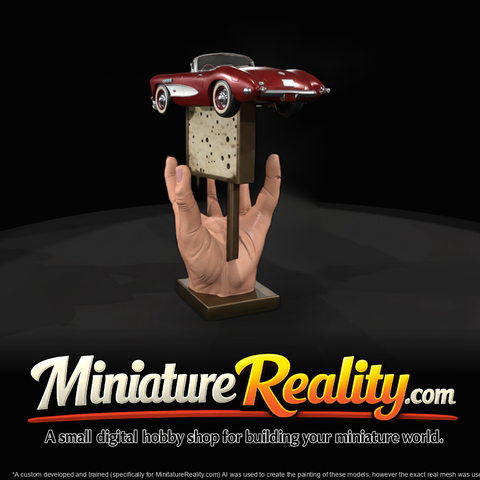 Hand-Held 1950s-Style Convertible Model Car Display