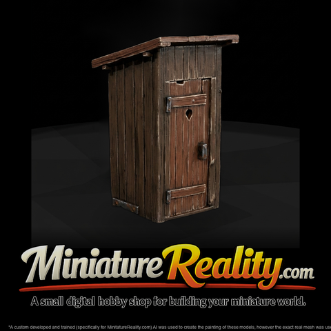HO Scale Rustic Outhouse Door Panel with Heart Cutout