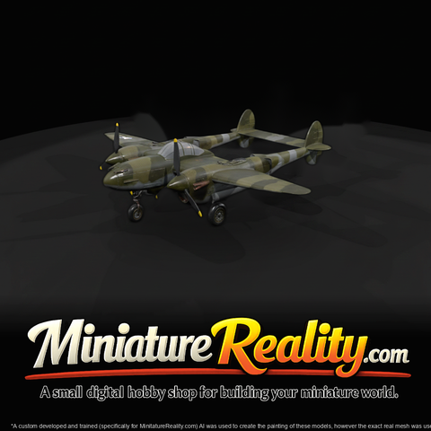 Lockheed P-38D Lightning — 3D Printable Miniature