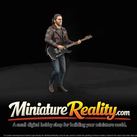 Male Punk Rocker Miniature — 3D Printable Figure